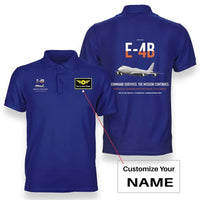 Thumbnail for E-4B Nightwatch design on blue+name double-side polo t-shirt, double-side print