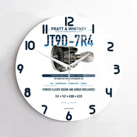 Thumbnail for JT9D-7R4 design on white no frame wall clock