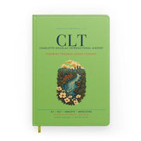 Thumbnail for Charlotte Douglas International Airport (CLT) design on light green notebook