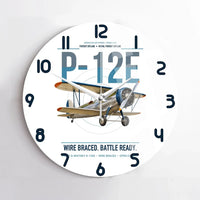 Thumbnail for Boeing P-12E design on white no frame wall clock