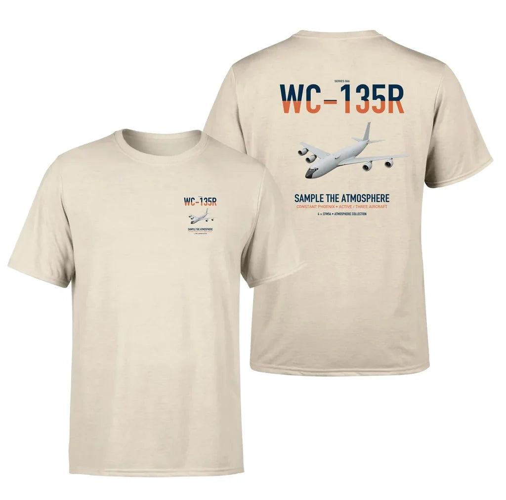 WC-135R Constant Phoenix design on beige double-side t-shirt, double-side print