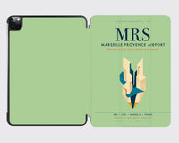 Thumbnail for Marseille Provence Airport (MRS) design on light green ipad tablet case