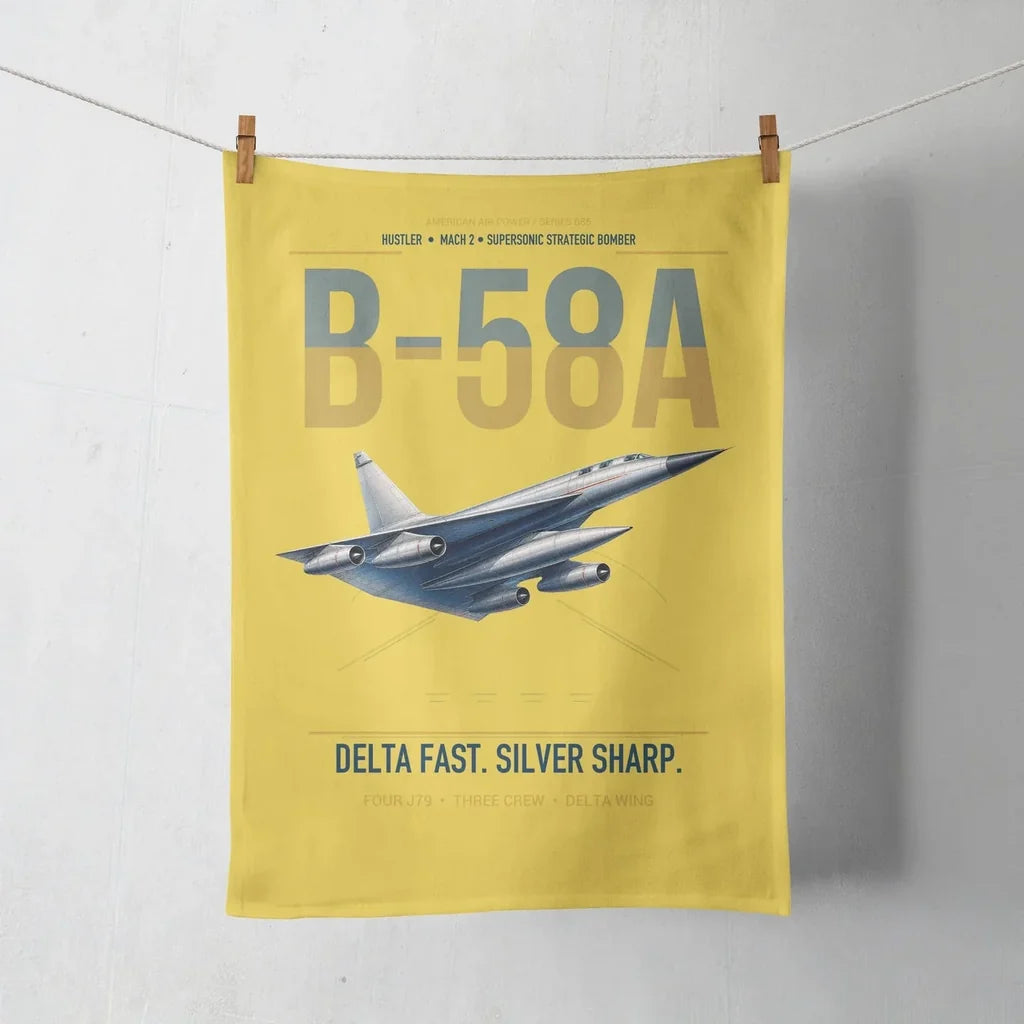 B-58A Hustler design on yellow towel