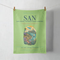 Thumbnail for San Diego International Airport (SAN) design on light green towel