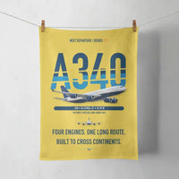Thumbnail for Airbus A340-200 design on yellow towel