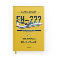 Thumbnail for Fairchild Hiller FH-227B design on yellow notebook