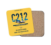 Thumbnail for CASA C-212-300 Aviocar design on yellow 1 piece coaster