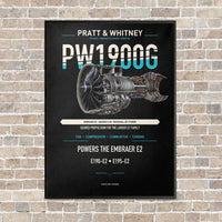 Thumbnail for PW1900G vertical canvas print - framed - black background