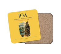 Thumbnail for Ioannina National Airport (IOA) design on yellow 1 piece coaster