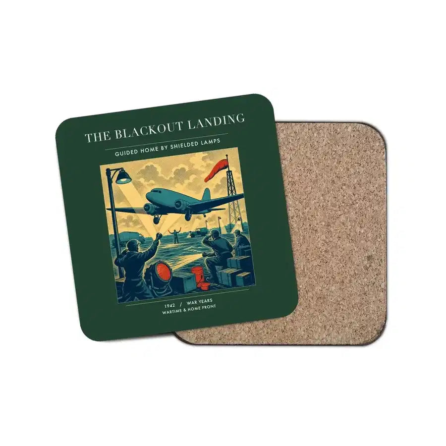 The Blackout Landing - Designed Coasters design on dark green 1-piece