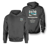 Thumbnail for Piper PA-28-181 Archer LX design on dark gray double-side hoodie, double-side print