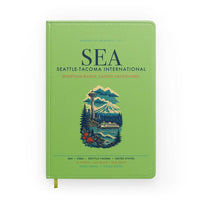 Thumbnail for Seattle-Tacoma International Airport (SEA) design on light green notebook