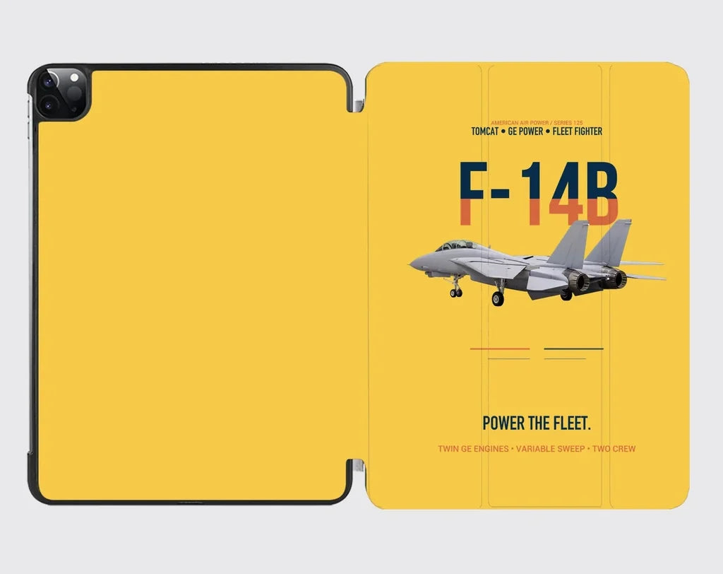 F-14B Tomcat Power The Fleet design on yellow ipad tablet case