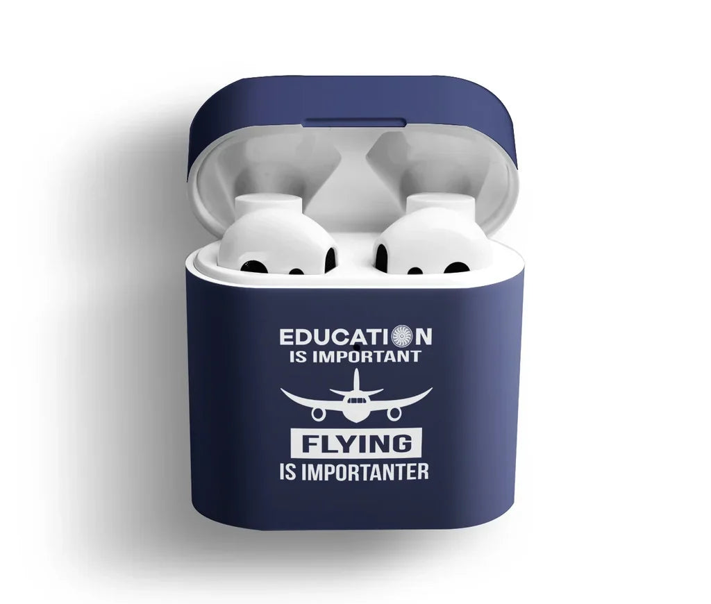 Flying is Importanter AirPods plastic case - Dark Blue