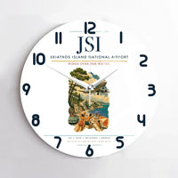 Thumbnail for Skiathos Island National Airport (JSI) design on white no frame wall clock