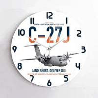 Thumbnail for C-27J Spartan design on white no frame wall clock