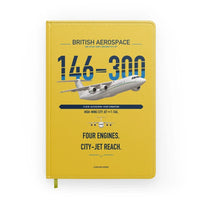 Thumbnail for BAe 146-300 design on yellow notebook