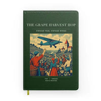 Thumbnail for VINTAGE G4445 - The Grape Harvest Hop - Designed Notebooks design on darkgreen