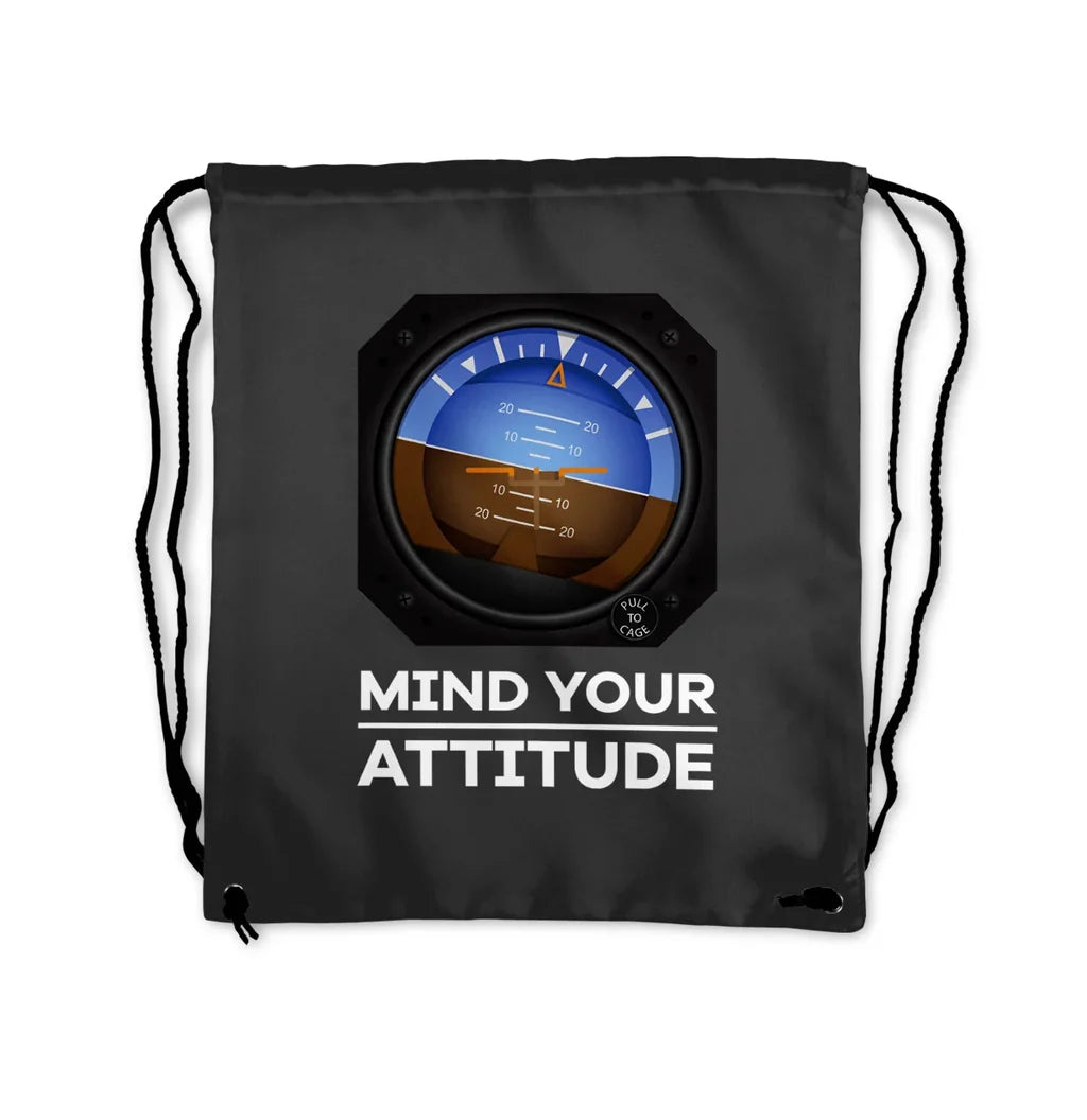 Mind Your Attitude Drawstring Bag - view 3