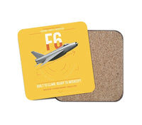 Thumbnail for English Electric Lightning F6 design on yellow 1 piece coaster