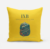 Thumbnail for Bagdogra International Airport (IXB) design on yellow pillow