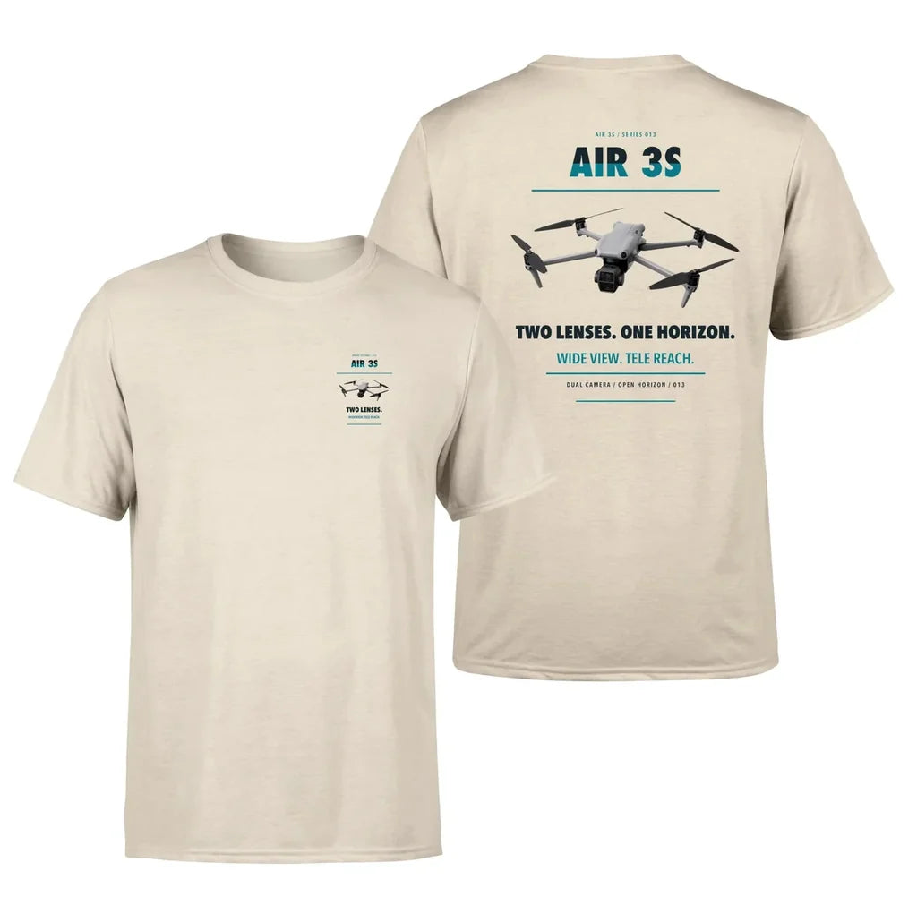 DJI Air 3S design on beige t shirt