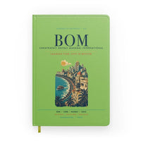 Thumbnail for Mumbai Chhatrapati Shivaji Maharaj International Airport (BOM) design on light green notebook