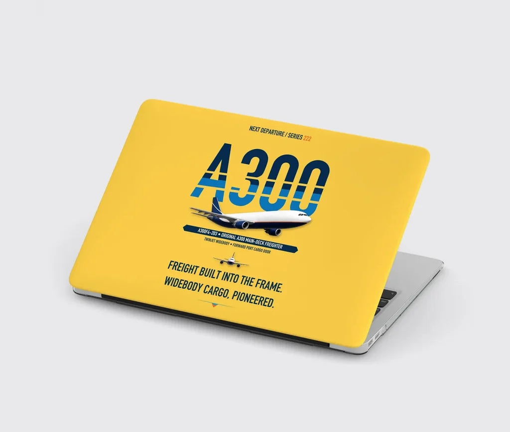 Airbus A300F4-203 design on yellow MacBook case