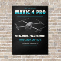 Thumbnail for DJI Mavic 4 Pro vertical canvas print - framed - black background