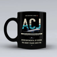 Thumbnail for ACJ319neo Mug design on black airbus