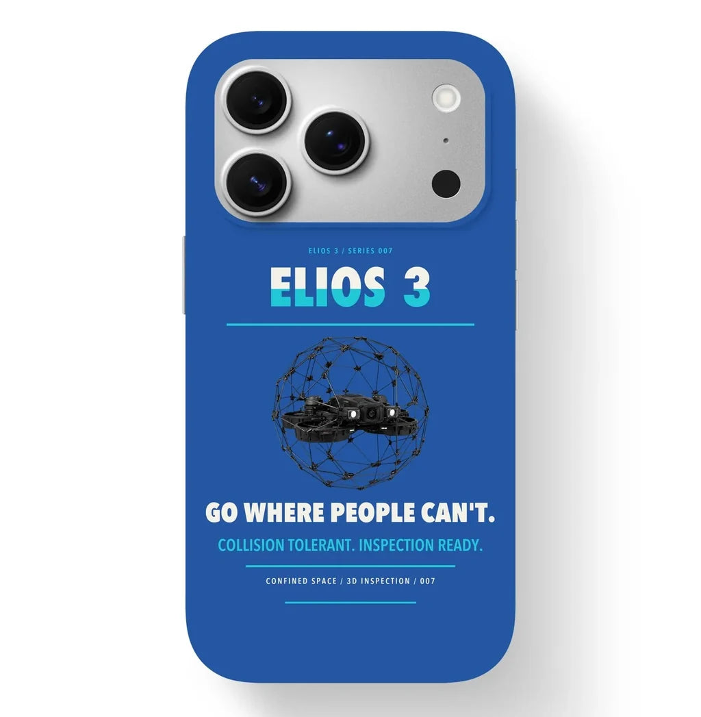Flyability Elios 3 Case design on blue iphone case
