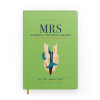 Thumbnail for Marseille Provence Airport (MRS) design on light green notebook
