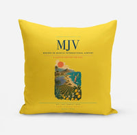 Thumbnail for Región de Murcia International Airport (MJV) design on yellow pillow