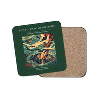 Thumbnail for The Volcano Overflight - Designed Coasters design on dark green 1-piece