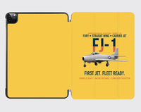 Thumbnail for FJ-1 Fury First Fury Straight Wing design on yellow ipad tablet case
