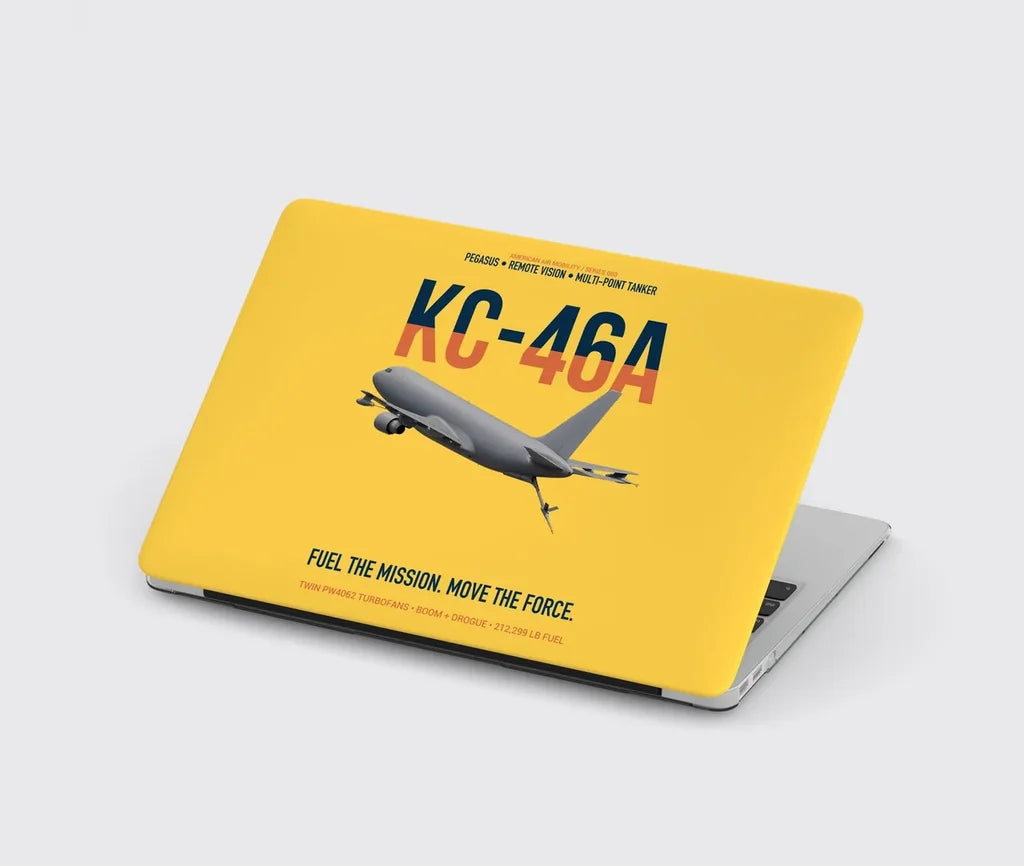 KC-46A PEGASUS design on yellow MacBook case