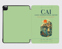 Thumbnail for Cairo International Airport (CAI) design on light green ipad tablet case