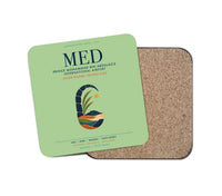 Thumbnail for Prince Mohammad Bin Abdulaziz International Airport (MED) design on light green 1 piece coaster