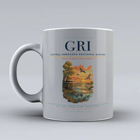 Thumbnail for Central Nebraska Regional Airport (GRI) airport code design on light gray ceramic mug