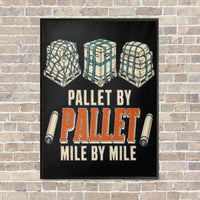 Thumbnail for Pallet By Pallet Mile By Mile vertical canvas print - framed - black background