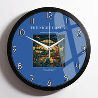 Thumbnail for VINTAGE G4049 - The Night Hangar - Designed Wall Clocks design on blue framed