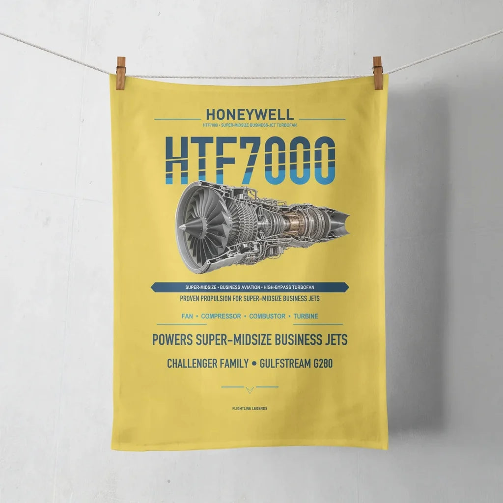 HTF7000 design on yellow towel