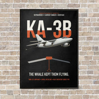Thumbnail for KA-3B Skywarrior vertical canvas print - framed - black background
