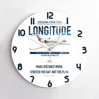 Thumbnail for Cessna Citation Longitude design on white no frame wall clock
