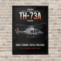 Thumbnail for Leonardo TH-73A Thrasher vertical canvas print - framed - black background