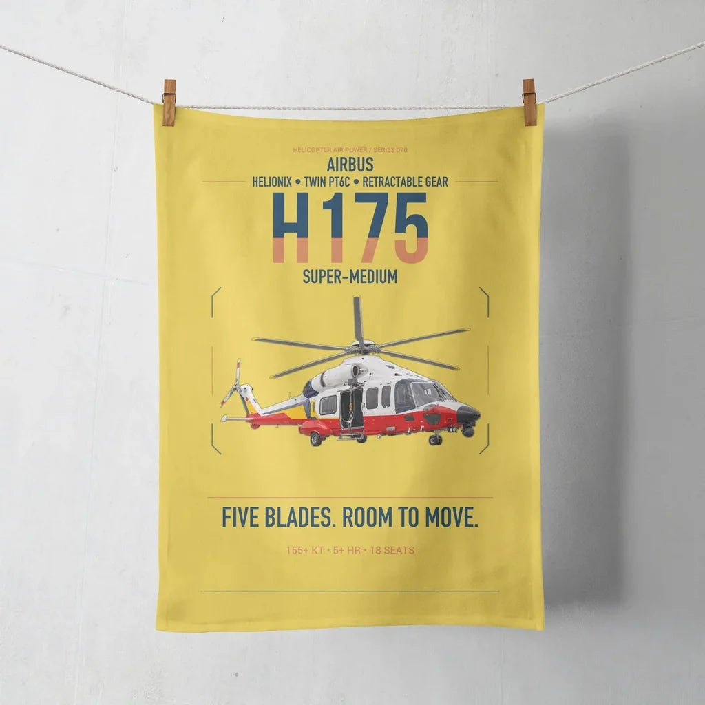 Airbus H175 design on yellow towel