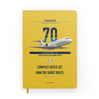 Thumbnail for Fokker 70 design on yellow notebook