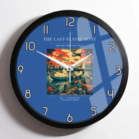 Thumbnail for VINTAGE G4079 - The Last Flying Boat - Designed Wall Clocks design on blue framed