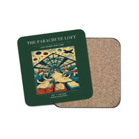 Thumbnail for The Parachute Loft - Designed Coasters design on dark green 1-piece