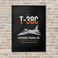 Thumbnail for T-38C Talon vertical canvas print - framed - black background